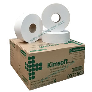 กระดาษชำระม้วนใหญ่ Kimsoft JRT Compact 2 ply 300 M.